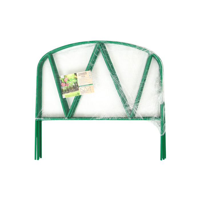 Ограждение декоративное, 65 &times; 325 см, 5 секций, металл, зелёное, &laquo;Арена&raquo;, Greengo