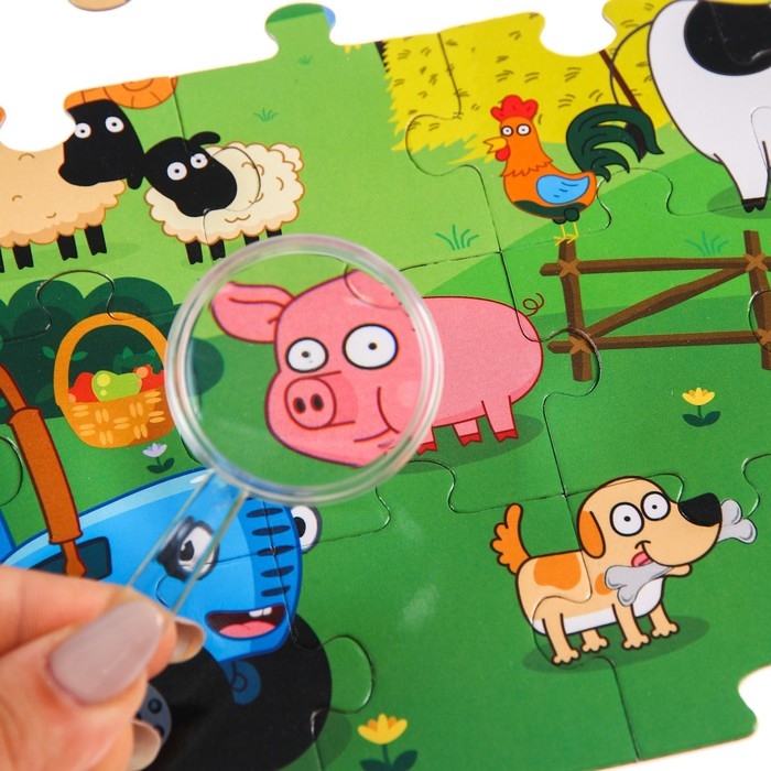 Пазл &laquo;Собери, найди, покажи. Синий трактор на ферме&raquo;, 35 элементов