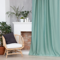 Штора портьерная Этель "Фактура"цв.светло-зеленый,на шторн.ленте 145*265 см,100% п/э Штора портьерная Этель "Фактура"цв.светло-зеленый,на шторн.ленте 145*265 см,100% п/э