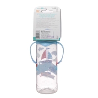 Бутылочка для кормления «Морское приключение», классическое горло, с ручками, 250 мл., от 3 мес., цвет голубой Бутылочка для кормления «Морское приключение», классическое горло, с ручками, 250 мл., от 3 мес., цвет голубой