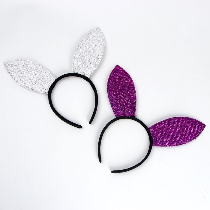 Карнавальный ободок &laquo;Заяц&raquo;, цвета МИКС