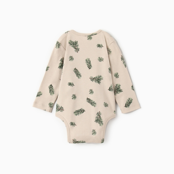 Боди с дл. рукавом Крошка Я "Еловые веточки", рост 74-80 см