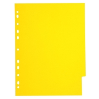 Набор разделителей листов А4 Office-2000, 5 листов без индексации, цветные, пластик 120 мкм