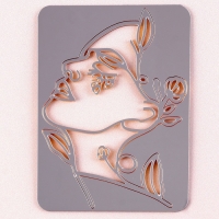 Набор топперов «Девушка с цветами», цвет золото Набор топперов «Девушка с цветами», цвет золото