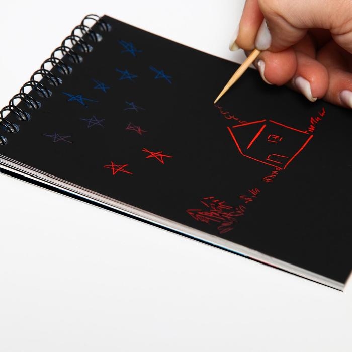 Гравюра-блокнот со штихелем, 10 листов, наклейки, Принцессы Гравюра-блокнот со штихелем, 10 листов, наклейки, Принцессы