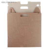 Коробка универсальная с ручкой, бурая, 34,5 х 8 х 27 см