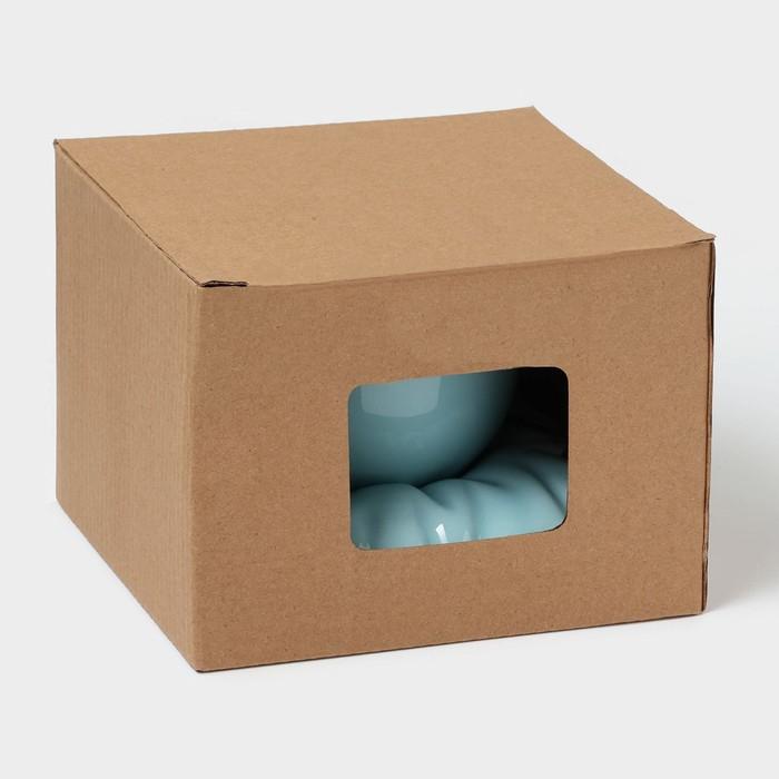 Чайная пара керамическая с ложкой «Зефирка», 2 предмета: чашка 250 мл, блюдце d=13 см, цвет голубой Чайная пара керамическая с ложкой «Зефирка», 2 предмета: чашка 250 мл, блюдце d=13 см, цвет голубой