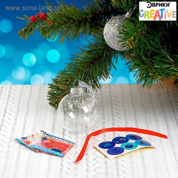 Набор для опытов «Новогодний шар», шарики-растушки, с наклейками Набор для опытов «Новогодний шар», шарики-растушки, с наклейками