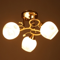 Люстра "Оливия" 3х60Вт Е27 Золото, белый 48х48х28см Люстра "Оливия" 3х60Вт Е27 Золото, белый 48х48х28см