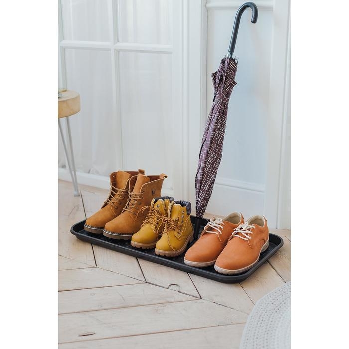 Лоток для обуви, 70&times;37 см, цвет чёрный