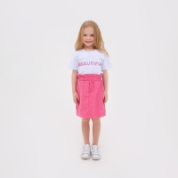 Юбка детская KAFTAN "Velvet", р. 30 (98-104), ярко-розовый