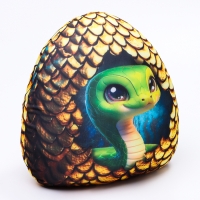 Новый год! Антистресс подушка-игрушка &laquo;Змеиное яйцо&raquo;, золотое