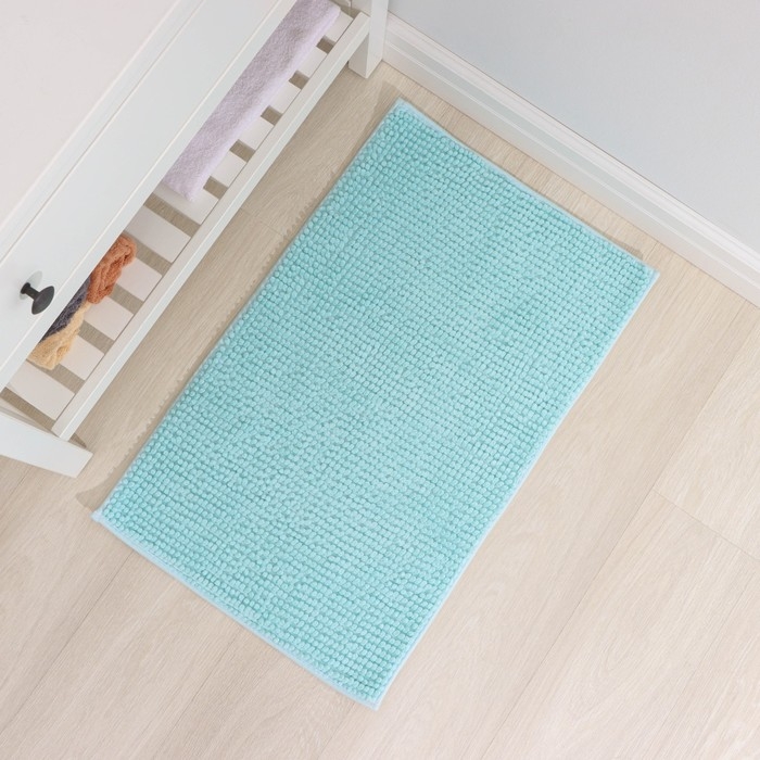 Коврик для дома Доляна «Букли», 50×80 см, цвет голубой Коврик для дома Доляна «Букли», 50×80 см, цвет голубой