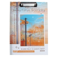 Планшет с прижимом формат А4 картон "Природа", МИКС Планшет с прижимом формат А4 картон "Природа", МИКС