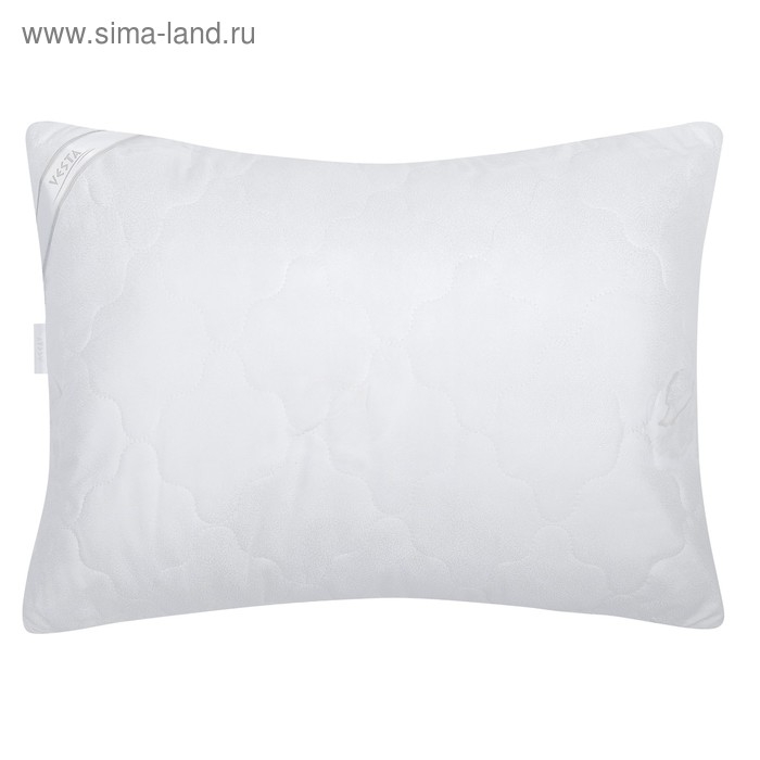 Подушка стёганная 50х70 см, иск. лебяжий пух, ткань глосс-сатин, п/э 100%