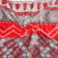 Плед LoveLife &laquo;Новогодний узор&raquo; 200х220 см,100% п/э, велсофт 280 гр/м2