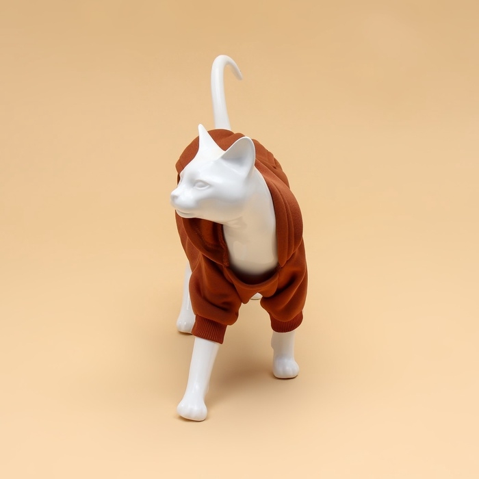 Толстовка для животных с капюшоном, размер XS (ДС 30 см). Бежевая Толстовка для животных с капюшоном, размер XS (ДС 30 см). Бежевая