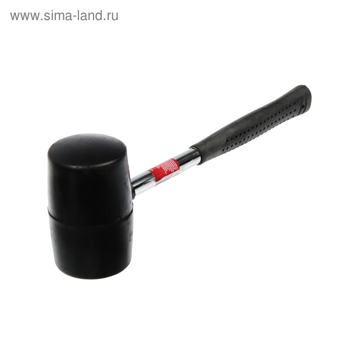 Киянка ЛОМ, металлическая обрезиненная рукоятка, черная резина, 500 г