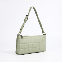 Сумка-багет на молнии, цвет оливковый