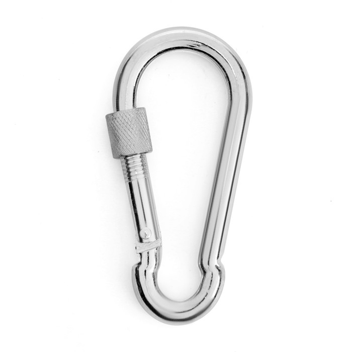 Карабин монтажный с фиксатором ТУНДРА krep, DIN5299D, 9х90 мм, оцинкованный, 1 шт. Карабин монтажный с фиксатором ТУНДРА krep, DIN5299D, 9х90 мм, оцинкованный, 1 шт.