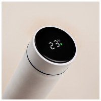 Термос с термометром Sima-Land Home, 500 мл, цвет белый Термос с термометром Sima-Land Home, 500 мл, цвет белый