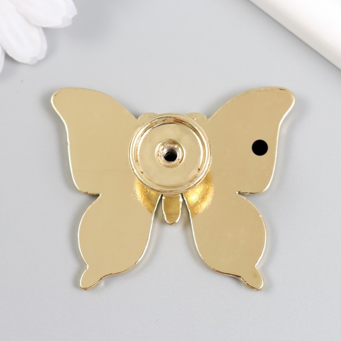 Ручка для шкатулки металл "Бабочка" золото 5,2х6,3 см