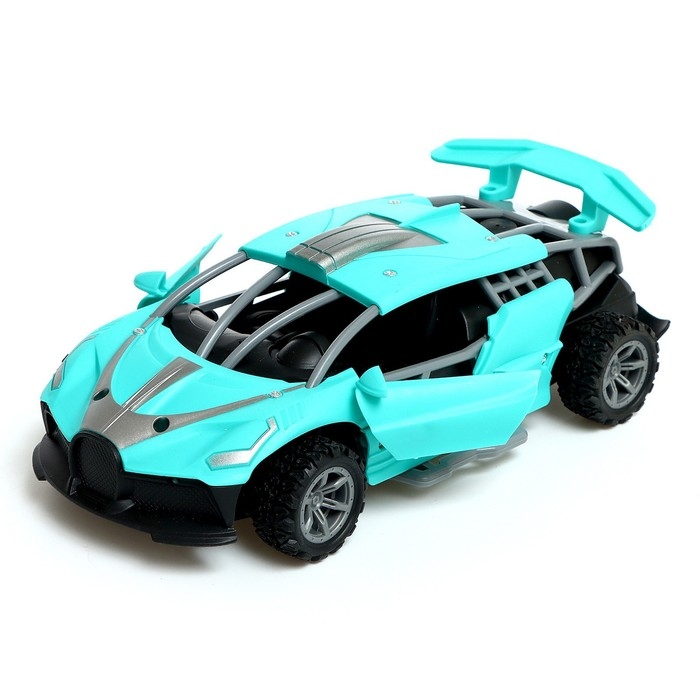 Машина радиоуправляемая &laquo;Гоночная&raquo;, работает от батареек, открываются двери, световые эффекты, цвет МИКС