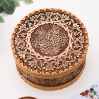 Шкатулка &laquo;Шишки&raquo;, 18,5&times;18,5&times;8 см, береста