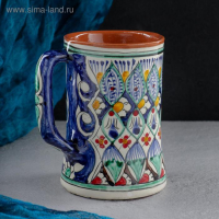 Кружка Риштанская Керамика "Узор", 500 мл, синий микс Кружка Риштанская Керамика "Узор", 500 мл, синий микс