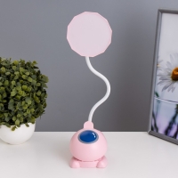 Настольная лампа "Робот" LED 5Вт USB АКБ розовый 11,8х7,8х31 см RISALUX