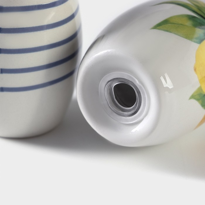 Набор для специй Доляна &laquo;Лимон&raquo;, 2 предмета: солонка 130 мл, перечница 130 мл