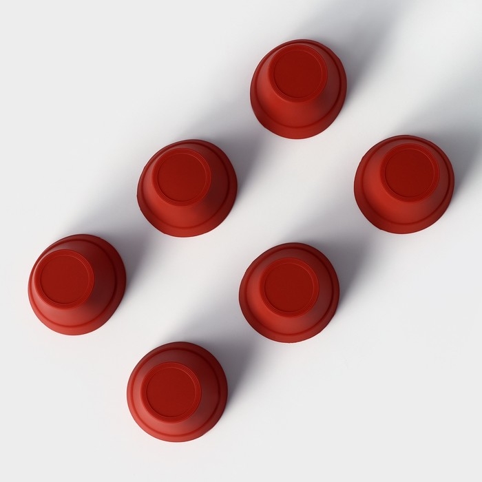 Набор форм для выпечки Доляна «Цветочные горшочки», силикон, 7×5,5 см, 6 шт, цвет красный Набор форм для выпечки Доляна «Цветочные горшочки», силикон, 7×5,5 см, 6 шт, цвет красный