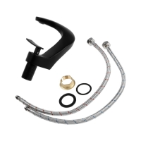 Смеситель для раковины ZEIN Z3812, дизайнерский, однорычажный, картридж 35 мм, черный Смеситель для раковины ZEIN Z3812, дизайнерский, однорычажный, картридж 35 мм, черный