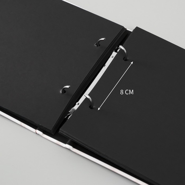 Фотоальбом 25 листов (уголки+кольца) "Розовый мрамор" 27х19 см