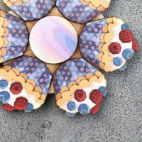 Подставка под горячее «Кекс», 12 см, можжевельник Подставка под горячее «Кекс», 12 см, можжевельник