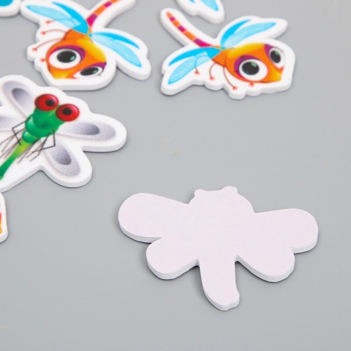 Декор для творчества EVA "Стрекозы" набор 12 шт 10х13 см