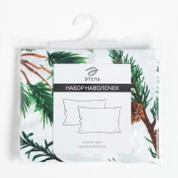 Комплект наволочек "Этель" Еловые ветви 50х70 см - 2 шт, 100% хлопок, бязь