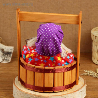 Оберег - домовой "Семен в бочке", h = 23 см, d = 19, микс Оберег - домовой "Семен в бочке", h = 23 см, d = 19, микс