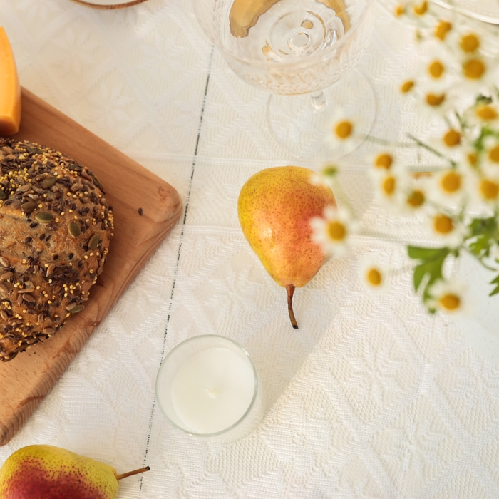 Скатерть Доляна Ажур цв.белый 140*200 &plusmn;5 см, 100%п/э