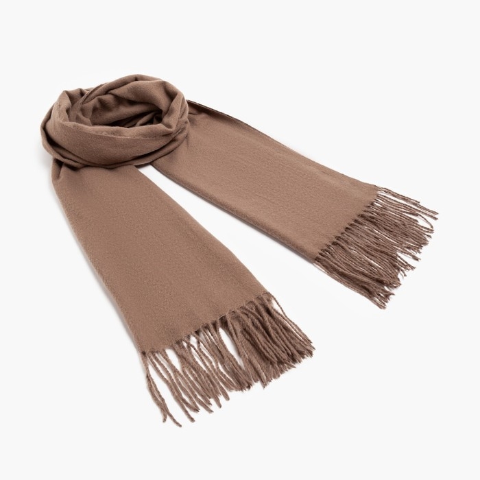 Палантин женский MINAKU однотонный цв. бежевый, размер 76*180 см Палантин женский MINAKU однотонный цв. бежевый, размер 76*180 см