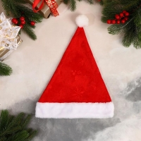 Колпак новогодний "Новогодние веточки" 29х38 см, красный Колпак новогодний "Новогодние веточки" 29х38 см, красный