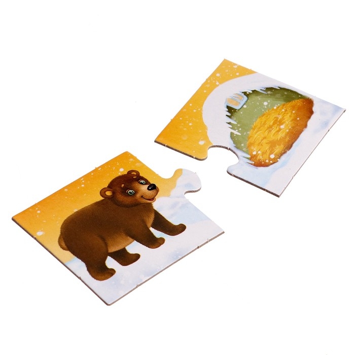 Парные пазлы «Кто где живёт?», 24 детали Парные пазлы «Кто где живёт?», 24 детали