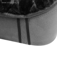 Накидка на переднее сиденье, искусственный мех, ромб, размер 55 х 135 см, черный Накидка на переднее сиденье, искусственный мех, ромб, размер 55 х 135 см, черный