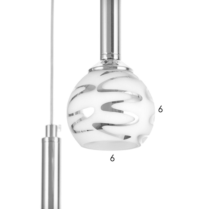 Светильник "Жаннетт" 3х3Вт G4 Хром 30х30х180см