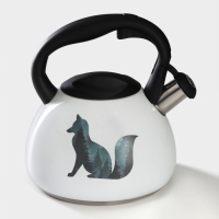 Чайник со свистком из нержавеющей стали Доляна &laquo;Лиса&raquo;, 3 л, с индикатором нагрева