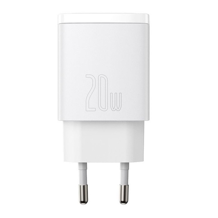 Зарядное устройство Baseus Compact Quick Charger USB+Type-C, 3A, 20W, белый Зарядное устройство Baseus Compact Quick Charger USB+Type-C, 3A, 20W, белый