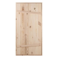 Дверной блок для бани, 160&times;80см, из сосны, на клиньях, массив, "Добропаровъ"