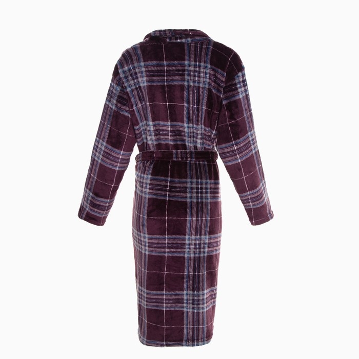 Халат мужской LoveLife &laquo;Клетка&raquo; Вид 1, one size, микрофибра, 100% п/э, 250 г/м2