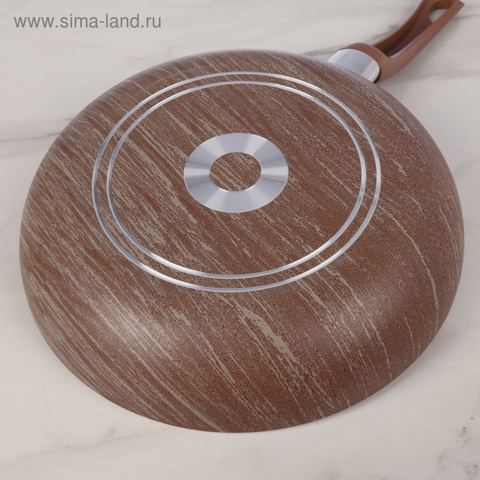 Сковорода глубокая Kantry, d=28 см, стеклянная крышка, пластиковая ручка, антипригарное покрытие, цвет коричневый Сковорода глубокая Kantry, d=28 см, стеклянная крышка, пластиковая ручка, антипригарное покрытие, цвет коричневый