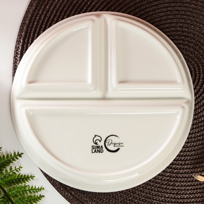 Менажница керамическая Wine time, 21 см, цвет белый Менажница керамическая Wine time, 21 см, цвет белый